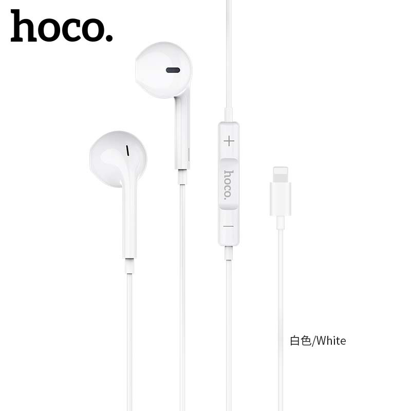 HOCO หูฟัง เสียบสายต่อบลูทูธ BT5.0 หูฟังมีไมค์ในตัว แบบ in-ear รับสายได้ คุยสายได้ มี 2 สี ขาว และ ดำ หูฟังบลูทูธ hc3