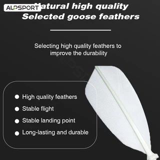 ALPSPORT 303 3/6/9 ชิ้นหลอดขนห่านสีขาวแบดมินตันสําหรับการฝึกอบรมความเร็วเรียบอุปกรณ์กีฬากลางแจ้งแบดมินตันลูกขนไก่คุณภาพสูง ALP