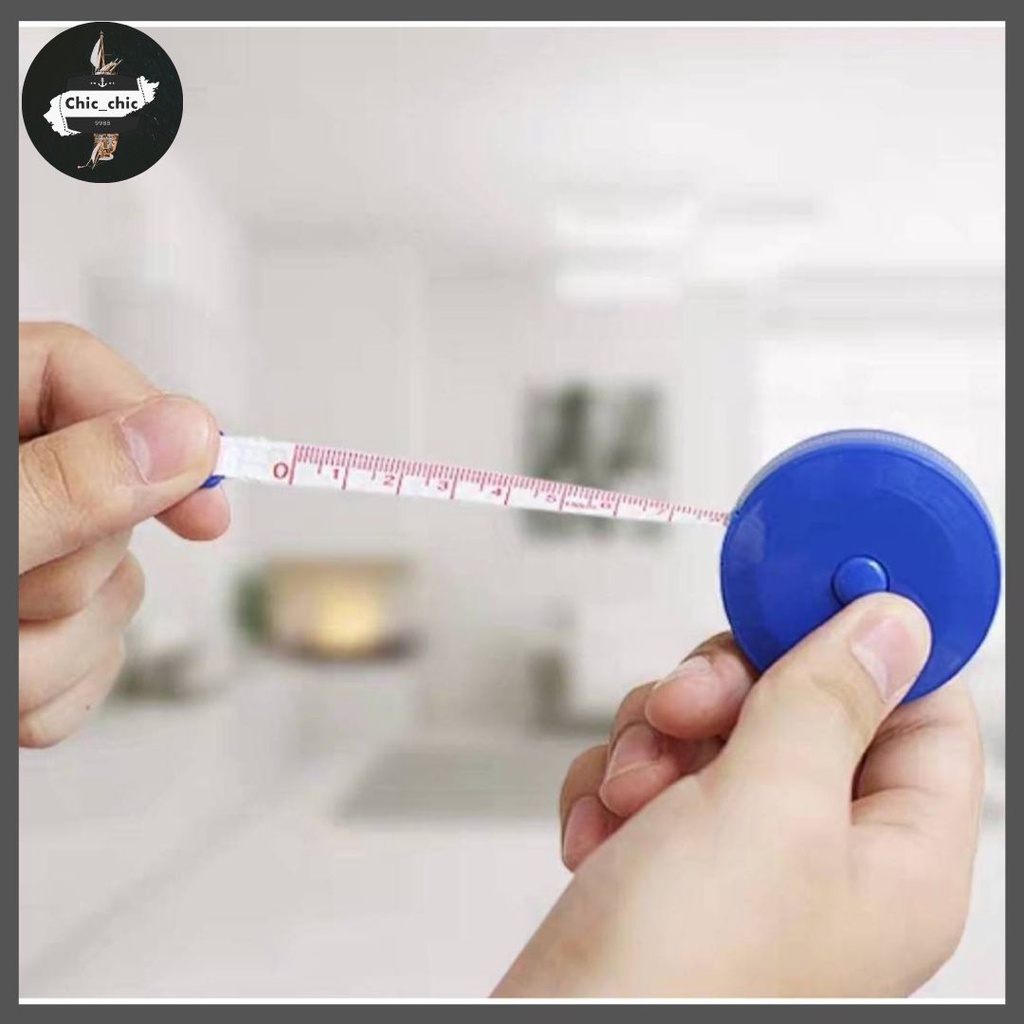 สายวัดตลับแดง วัดเอว/รอบอก คละสี แบบม้วน #G-0022