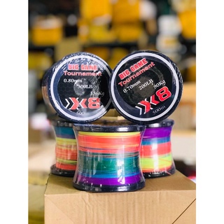 สายPE Biggame Tournament X8(ปอนด์ใหญ่) ม้วน 500 เมตร (NEW) สินค้าพร้อมส่ง