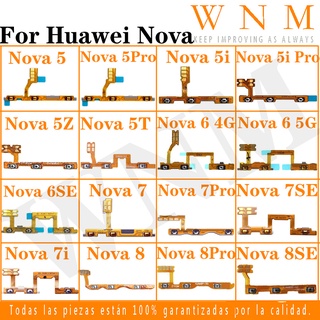 อะไหล่ปุ่มกดสวิตช์เปิดปิด สายเคเบิ้ลแพร สําหรับ Huawei Nova 7i 5 5pro 5i 5z 5T 6 4G 5G 6SE 7 7pro 7SE 8 8pro 8SE Pro SE