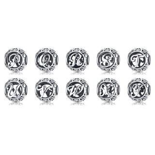 925 Silver P-Z Handwriting Charm