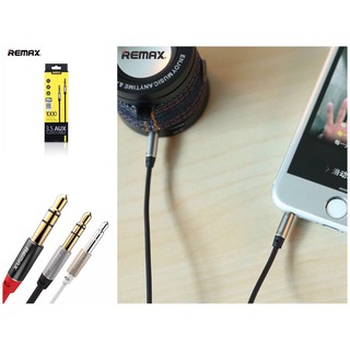 แท้ 100% Remax 3.5 Aux Audio Cable 1000mm สายขั้วต่อหัวท้าย