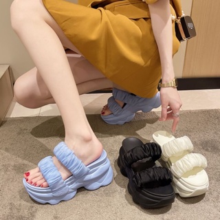 พร้อมส่ง!! รองเท้าส้นตึก สไตล์เกาหลี สูง7cm size34-39