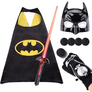 Avengers Batman Action Figures Batman Mask Glove Sword Cloak Watch Toy Marvel Super Heroes Figure Cosplay Kids Toy