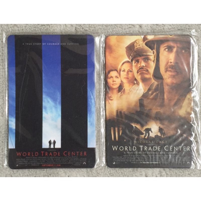 แม็กเน็ตที่ติดตู้เย็น ภาพยนตร์เรื่อง World Trade Center จำนวน 2 ใบ สภาพสวย