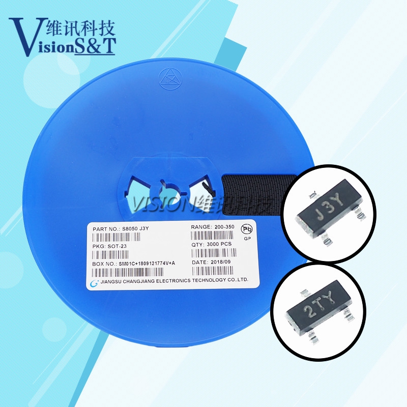 （10 ชิ้น）Patch Triode S8550 S8050 J3Y 2TY NPN/PNP Power Transistor SOT-23