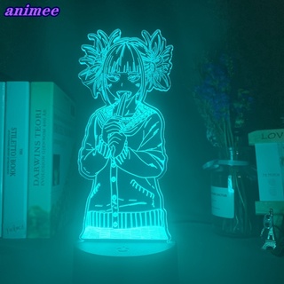 โคมไฟกลางคืน Led ลาย My Hero Academia Toga Himiko 3d USB+W*Y สําหรับตกแต่งห้องนอนเด็ก