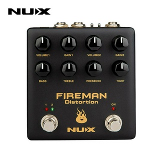 NUX® NDS-5 Fireman Distortion เอฟเฟคกีตาร์ เสียงแตก (Distortion) 2 แชนแนล ปรับระบบไฟและฟุตสวิทช์ได้ ** ประกัน 1 ปี **