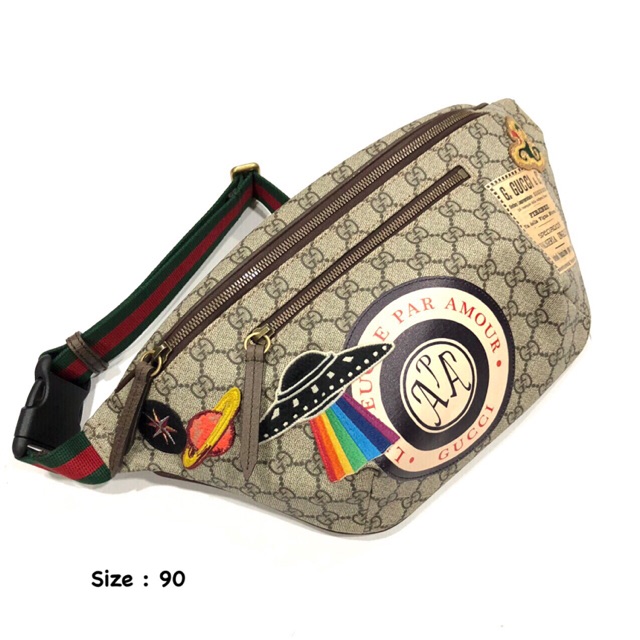 New Gucci Courrier GG Supreme Belt Bag | Shopee Thailand