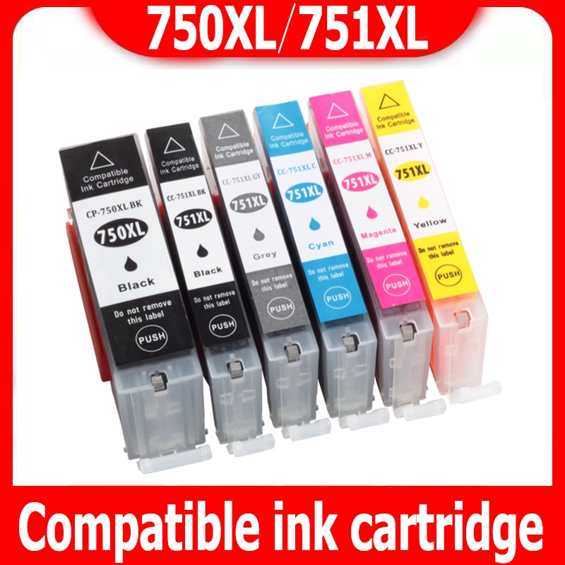 PGI 750 CLI 751 หมึก PGI 750XL CLI 751XL สีดำ PGI 750 XL CLI 751 XL ตลับหมึกสำหรับ Canon  MG5470  MG