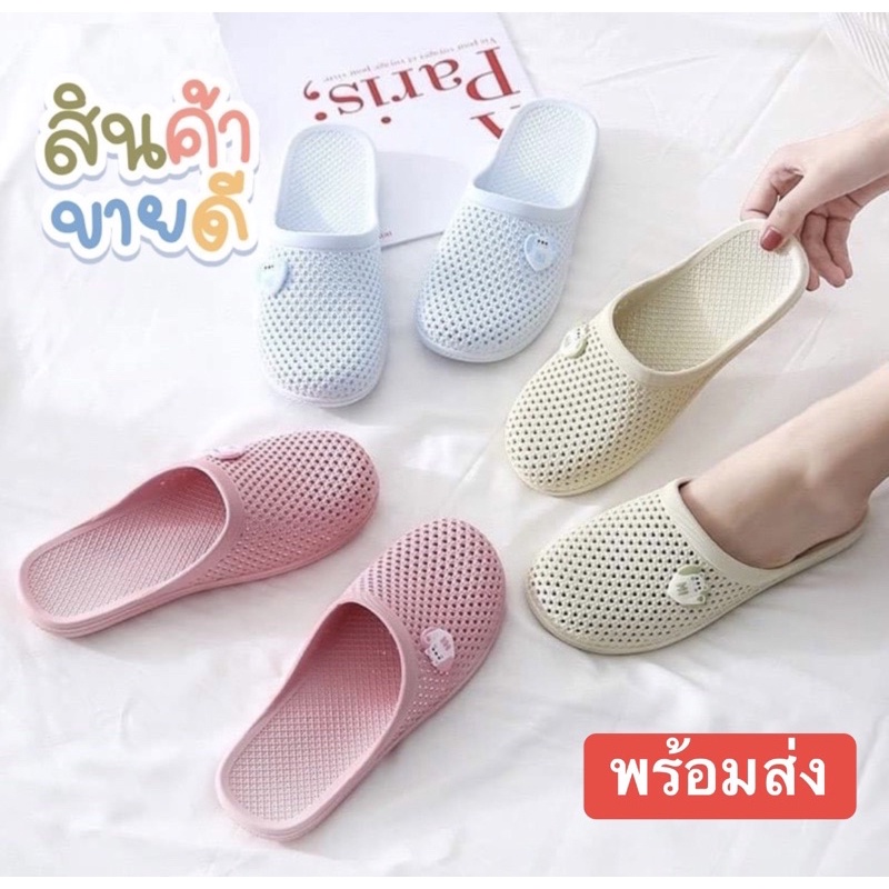 [PSKX149ลดสูงสุด 99 เก็บโค้ดส่งฟรีหน้าร้าน ] (พร้อมส่งค่ะ) รองเท้าสวมยางสีพาสเทลนุ่มมากกๆนำ้หนักเบามาก นุ่มมากกกค่า 💙💗