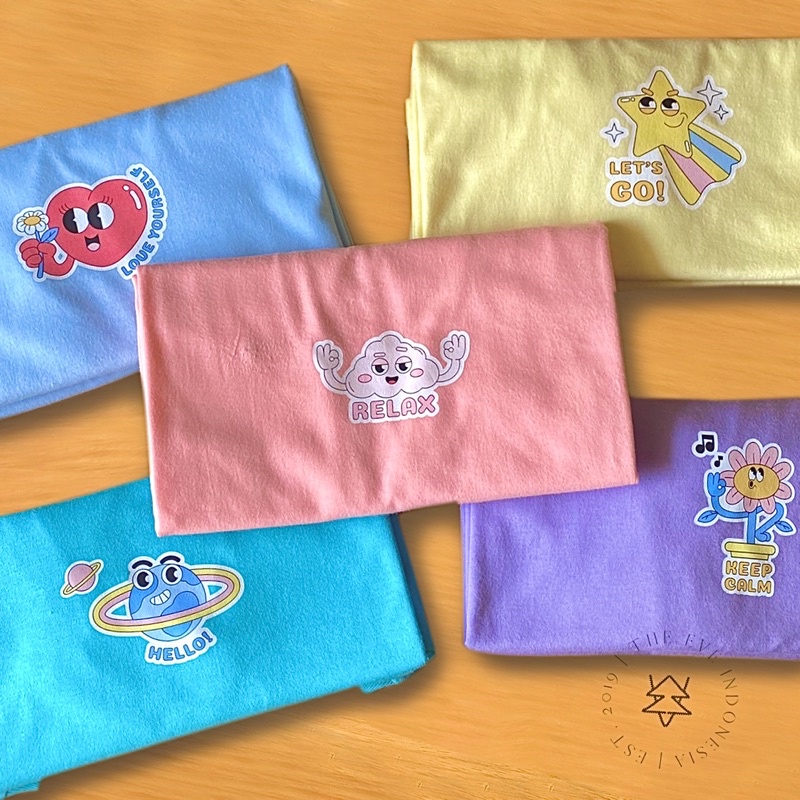 KATUN Theeve CARTOON QUOTES TSHIRT KAOS I เสื้อเกาหลีเด็กผู้ใหญ่ผู้หญิงผู้ชาย Unisex Oversize Jumbo 