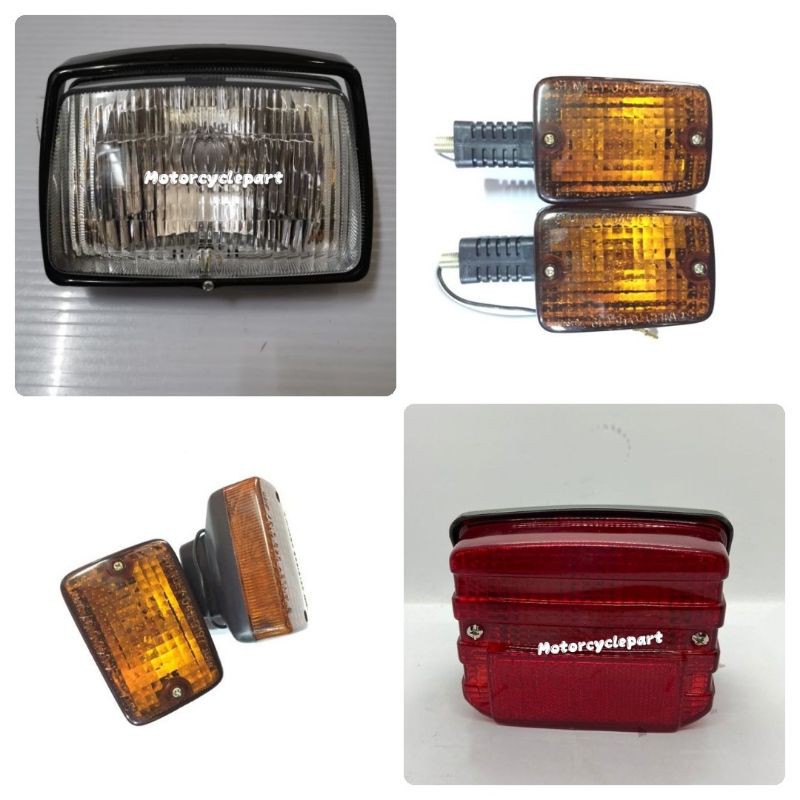 Honda GBO J, GBOJ Ekor โคมไฟหัวพลาสติกไฟท้ายโคมไฟสัญญาณ Lampu/Signal Depan Dan Belakang 4in1