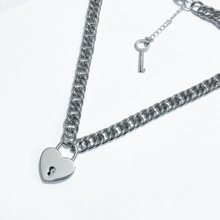 CHAIN WITH  PADLOCK 🔐 สร้อยคอโซ่ถี่ จี้ตัวล็อคแม่กุญแจหัวใจ