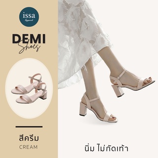 Demi shoes Issa Apparel รองเท้าส้นสูง รัดส้น หนังนิ่ม ส้นสูง 2 นิ้วเกรดคุณภาพที่ดีที่สุด นิ่มไม่กัดเท้าส้นวัสดุเกรดดี