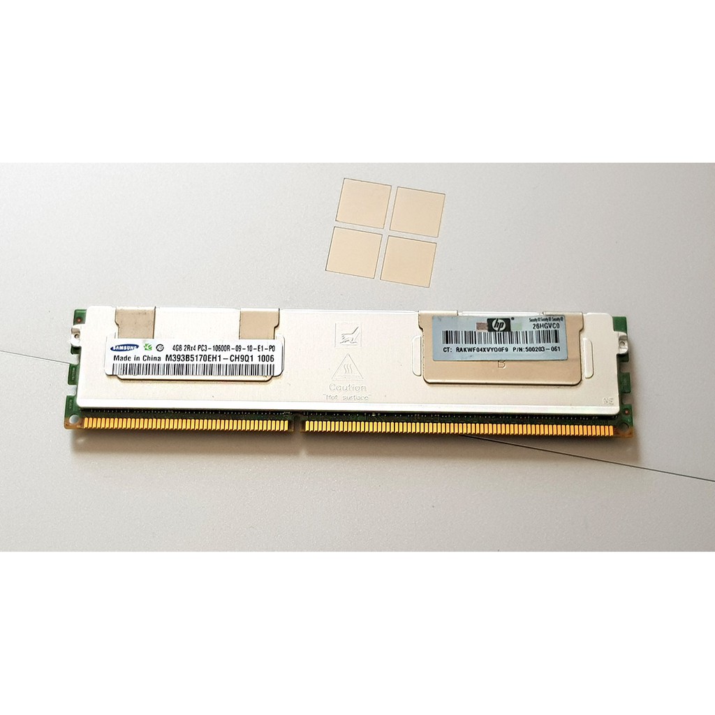 ขายแรม ECC Ram 4GB 2Rx4 PC3-8500R-07-10-E1-P0 ยี่ห้อ Samsung ใส่ Workstation Dell  T5500 T5600 T7600