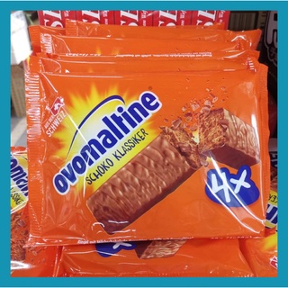 ￼ovomaltine SCHOKO KLASSIKER โอโวมอลติน ขนมอบกรอบเคลือบช็อกโกแลต แพ็ค 4 ชิ้น