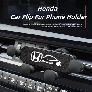 ที่วางโทรศัพท์มือถือ แต่งขนเฟอร์ สไตล์อิตาลี สําหรับ Honda Civic CRV BRV City Accord