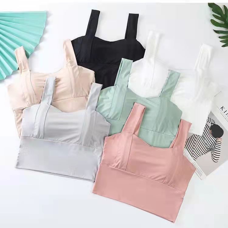 Gakki เสิ้อกล้าม เสื้อชั้นในสตรี สายเดี่ยว สไตล์เกาหลีทรงเกาะอกเซ็กซี่ 8811#