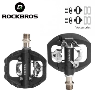 【TH Delivery】ROCKBROS บันไดจักรยาน ระบบ SPD อลูมิเนียม แบริ่งซีล ไนล่อน ล็อคบันไดจักรยาน ฟรีคลีท