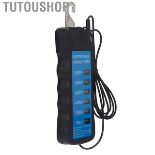 Tutoushop Electric Fence Tester Voltage Meter 10000V Waterproof Portable Tool with 6pcs Light for Farm