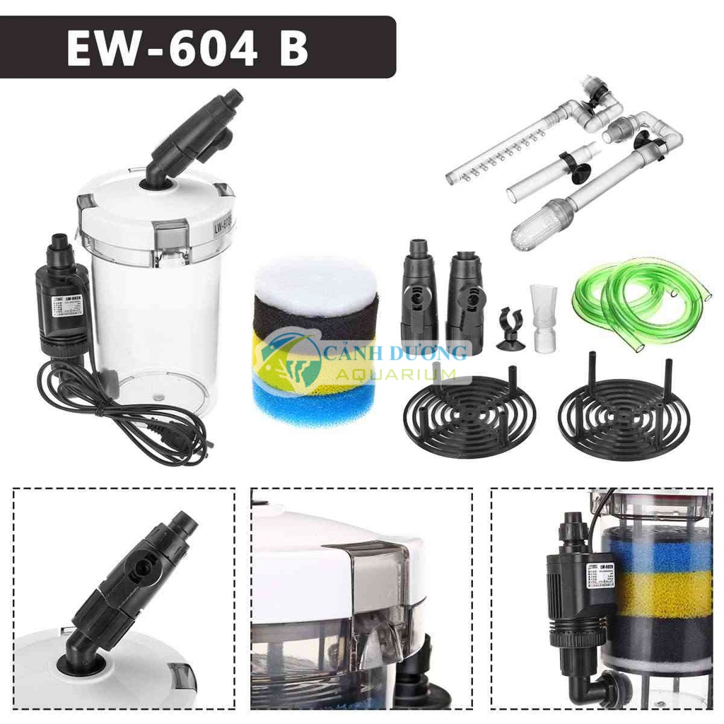 SunSun กรองถังโปร่งใส LW-603B และ EW-604B