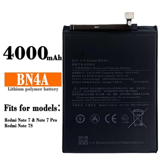 แบตเตอรี่ Xiaomi Redmi Note 7 BN4A Battery For Xiaomi Redmi Note 7 รับประกัน 6 เดือน