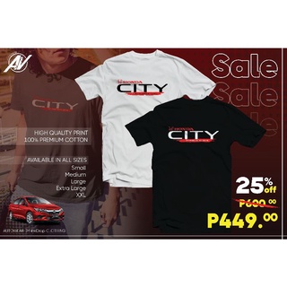 Honda City T-shirt/Tee Premium Cotton Unisexเสื้อยืด