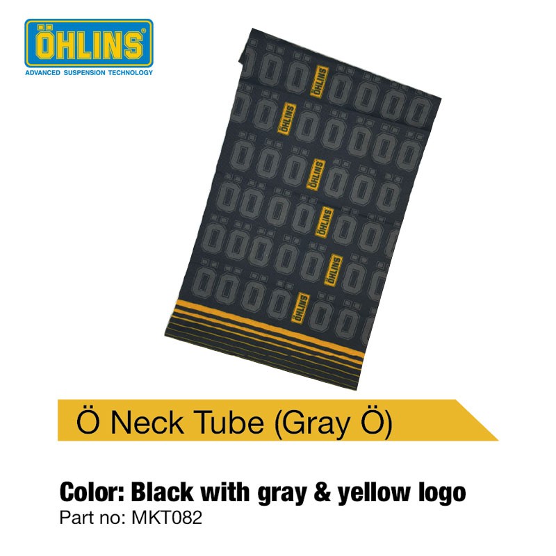 Ohlins ผ้าบัฟ Microfiber 100% ลายโลโก้ Ö สีดำ/เทา ของแท้ลิขสิทธิ์ (MKT082)
