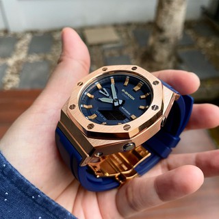 G-Shock Ga-2110ET-2a Custom Ap Rubber Navy Blue Rose Gold