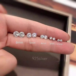 Silver92.5% ต่างหูเงินแท้ ✨ 💎💎 เพชรCZ ตุ้มหูเงิน ✨ต่างหูมินิมอล 🇹🇭 ส่งจากไทยส่งเร็วส่งไว 🇹🇭 มีบริการเก็บปลายทาง