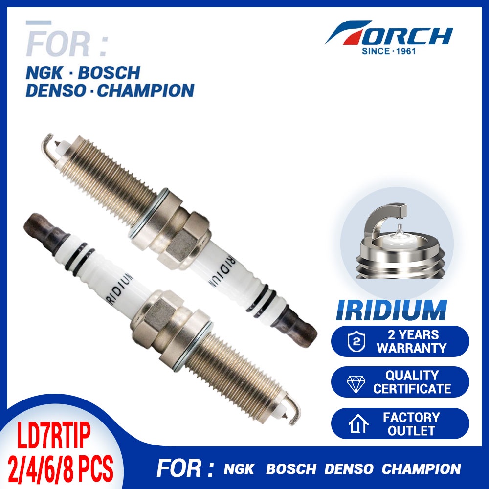 2/4/6/8pcs Iridium Platinum Spark Plug LD7RTIP เปลี ่ ยนสําหรับ NGK ILKAR7B11/SILZKAR7B/ILKAR7B/ILKA