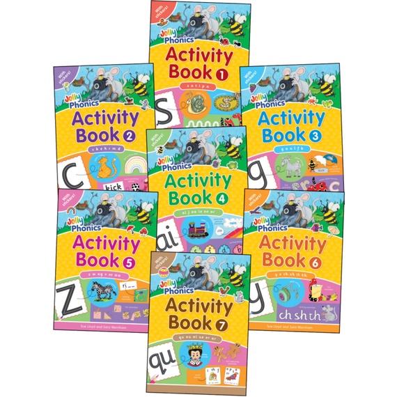 Jolly Phonics Activity Books Set 1-7 Activities - Jollybooks - ThaiPick