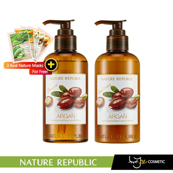 2018 New แชมพ คอนด ช นเนอร Nature Republic Argan Essential