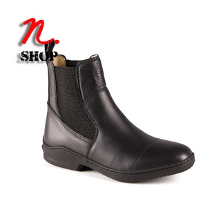 รองเท้าบูตผู้ใหญ่ทำจากหนังสำหรับขี่ม้า FOUGANZA 560 ADULT HORSE RIDING LEATHER JODHPUR BOOTS