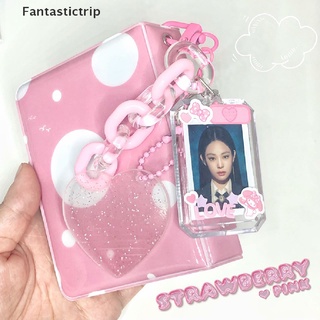 Fantastictrip ที่ใส่โฟโต้การ์ดอะคริลิค รูปหัวใจน่ารัก ขนาด 1 นิ้ว