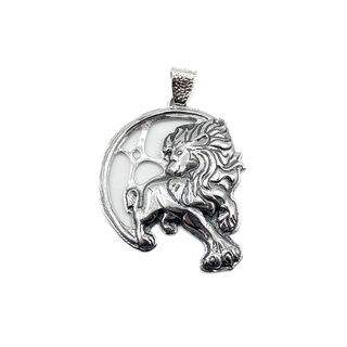 DSP จี้สร้อยคอเงินแท้ประจำราศีสิงห์ เงินแท้ 925 : Leo zodiac 925 Sterling Silver Pendant [PSPC0330]