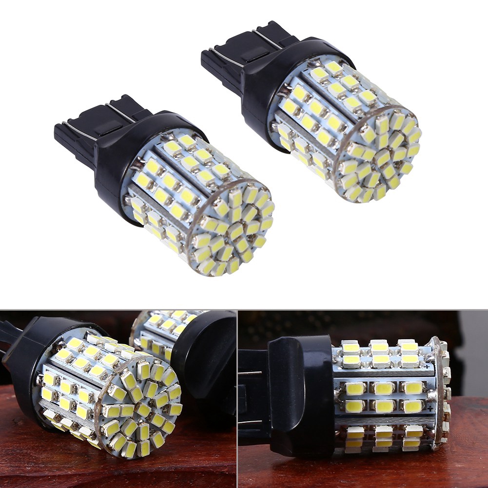 Bulbs LED Reverse 64-SMD Stop White 7443 Light Bulb Tail Lamp Brake ...