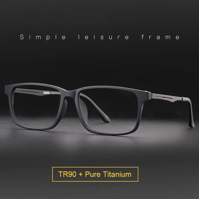 Tr90 แว่นตาสายตา กรอบไทเทเนียมบริสุทธิ์ เบาพิเศษ สไตล์เรโทร สําหรับผู้ชาย ผู้หญิง