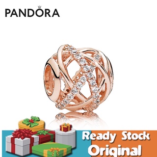 Pandora ชาร์มสร้อยข้อมือ รูปกาแล็กซี่ ฉลุลาย สีโรสโกลด์ หรูหรา ของขวัญวันเกิด สําหรับสุภาพสตรี p825