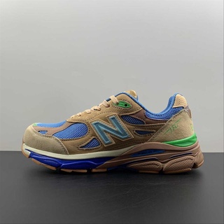 Joe Freshgoods x New Balance 990v3 รองเท้าวิ่งกีฬาสีเบจ/สีเขียว