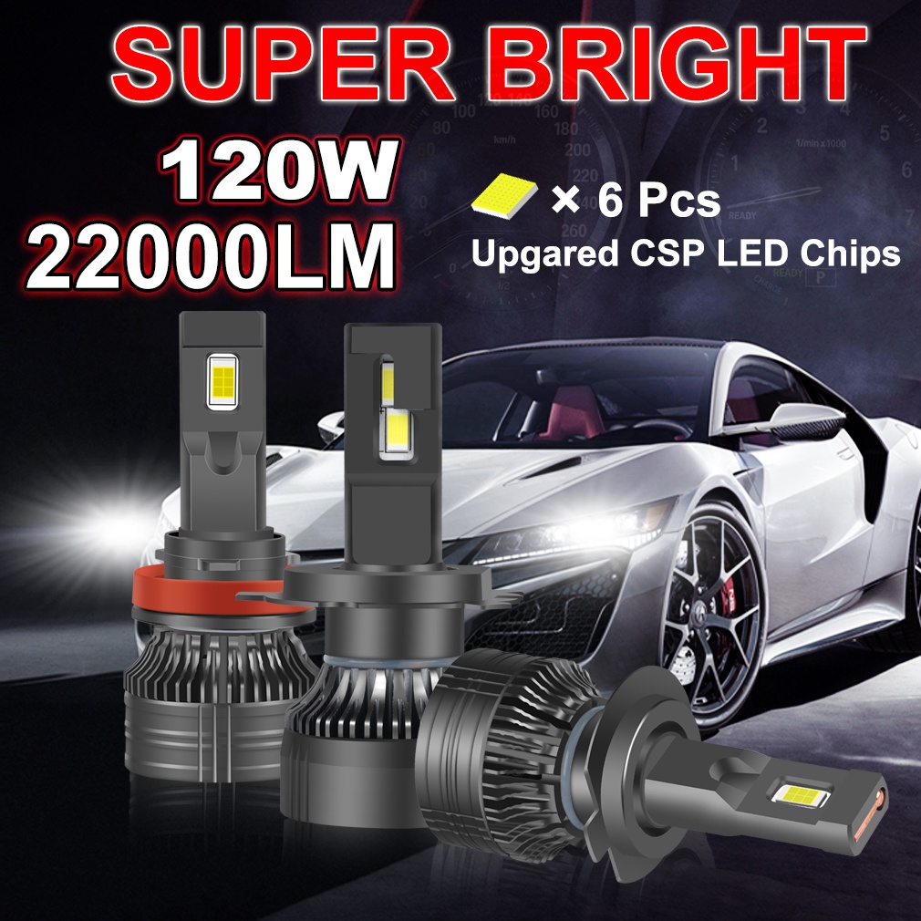 หลอดไฟหน้า Led H4 K5C 100W H7 6000K สําหรับรถยนต์ H1 H11 HB3 9005 HB4 9006