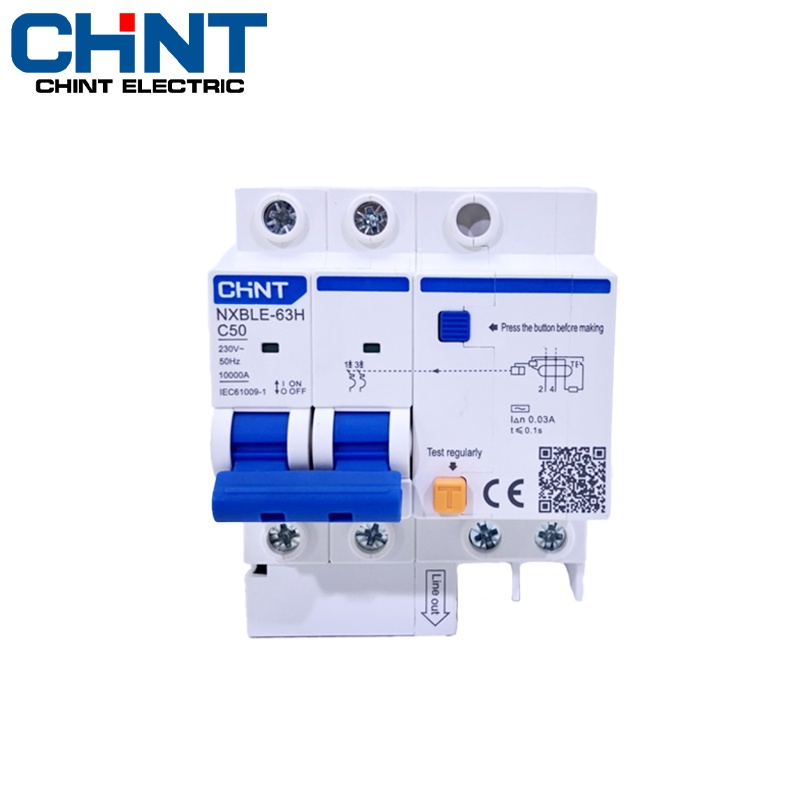 เบรกเกอร์กันไฟดูด รุ่น NXBLE-63H 2P 10kA (RCBO) เบรกเกอร์ ลูกย่อย ลูกเซอร์กิต แบบเกาะราง
