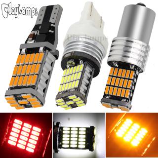 หลอดไฟเลี้ยว 1157 P21 5W 1156 P21W T15 W16W 45 SMD LED 4014 DC 12V สําหรับรถยนต์ 1 ชิ้น