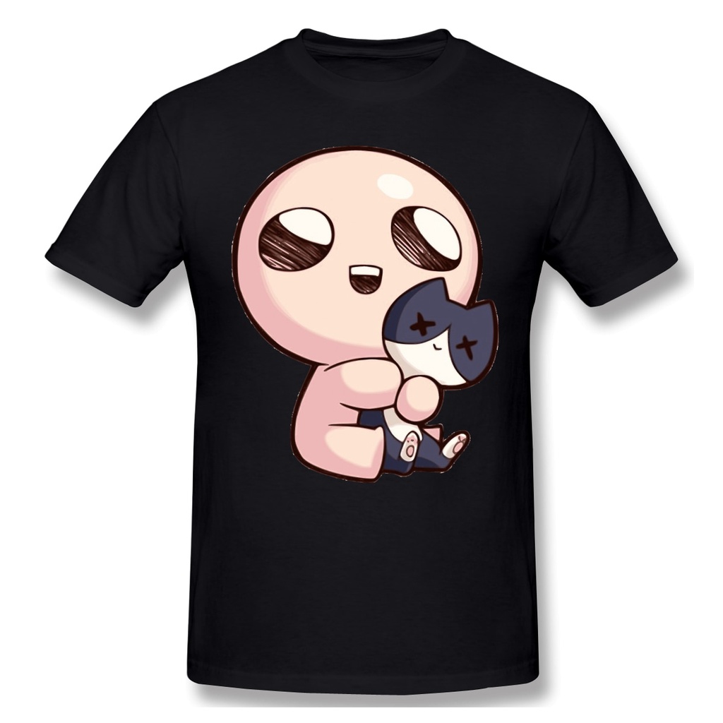 The Binding Of Isaac ตัวละครน่ารัก - เสื้อยืดแมวหางนกยูงตลก Tees O คอผ้าฝ้าย 100% ผูกพันเสื้อผ้า Isa