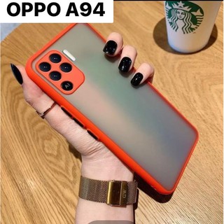 🇹🇭เคสโทรศัพท์ Case OPPO A94 (2021) เคสกันกระแทก ปุ่มสีผิวด้าน กันรอยกล้อง ขอบนิ่มหลังแข็ง รุ่นใหม่ล่าสุด