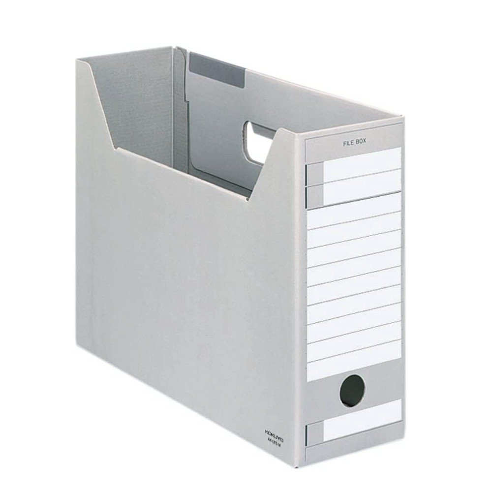 KOKUYO File Box-FS (E type) (A4 Just Box) A4 แนวนอน 102mm สีเทา A4-LFT-M