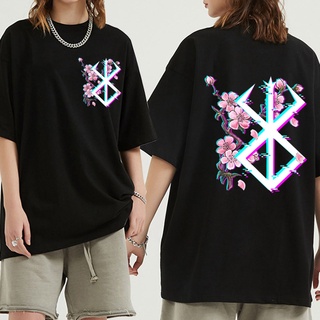 เสื้อยืดสีขาว - ญี่ปุ่นมังงะBerserkเย็นอะนิเมะTshirtGutsเย็นTshirtHopTee100%ผ้าฝ้ายเสื้อยืด