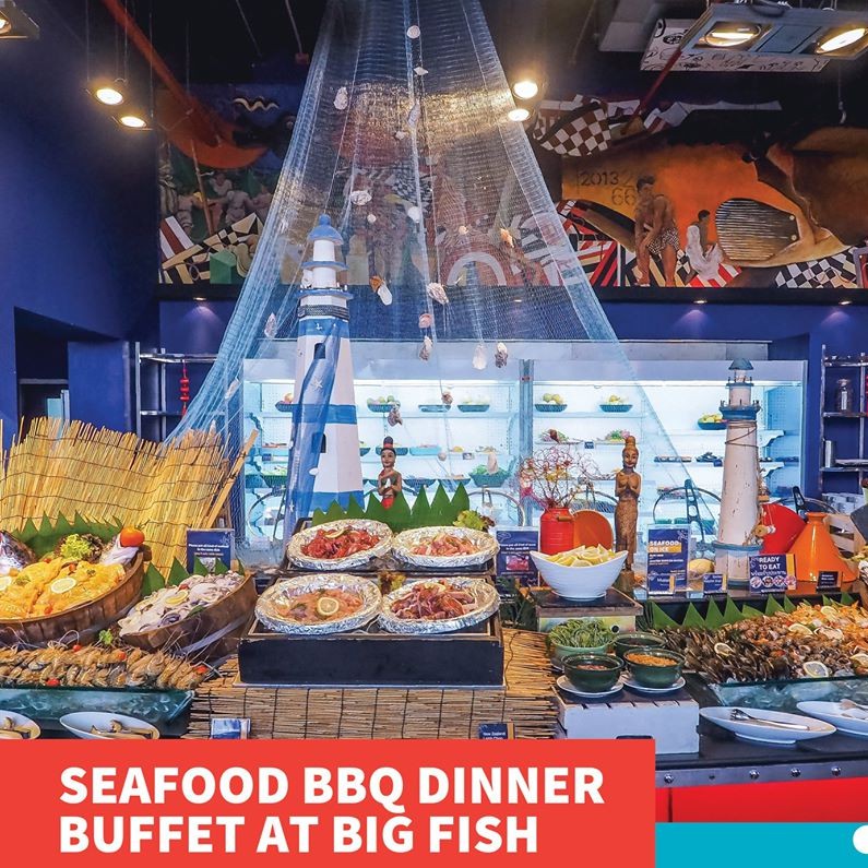 Siamsiam seafood buffet pattaya บุฟเฟ่ซีฟู้ด พัทยา ห้องอาหาร Big Fish
